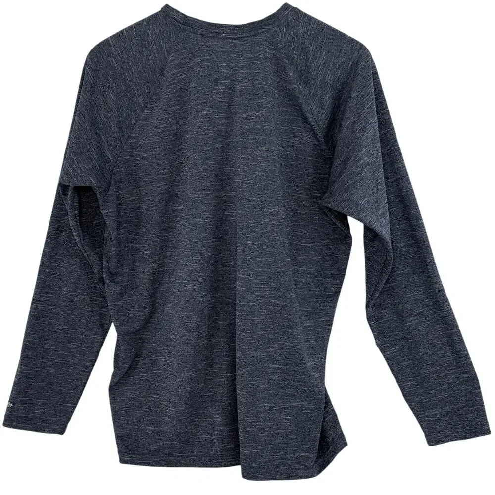 Nike Swim Dri-FIT Rash Guard Mens L Gray Long Sleeve UPF 40+